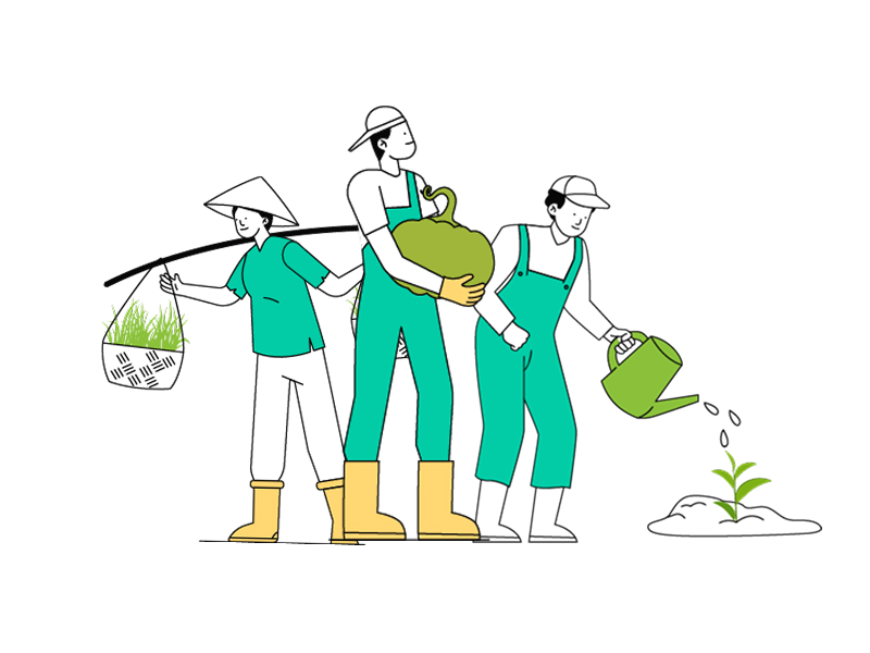 Farmers illustration